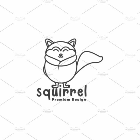 cute cartoon squirrel cold logo cover image.