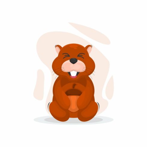 cute squirrel illustration logo cover image.