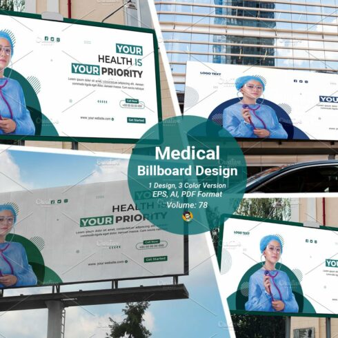 Medical Health Care Billboard Design cover image.