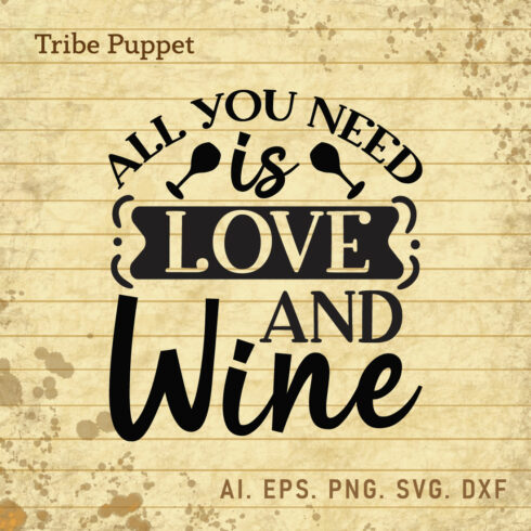 Wine Typography SVG cover image.