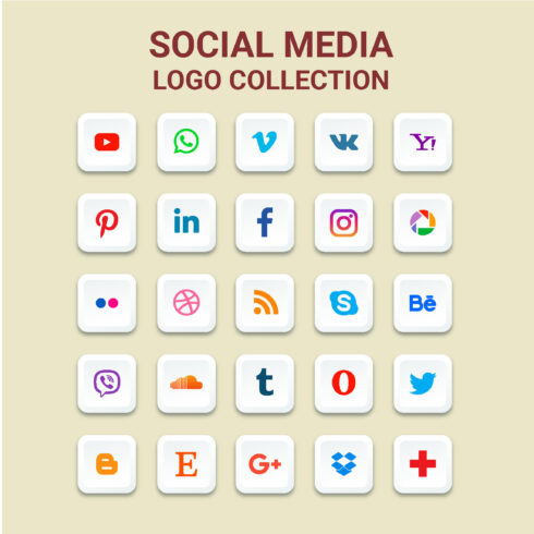 SOCIAL MEDIA LOGO COLLECTION cover image.