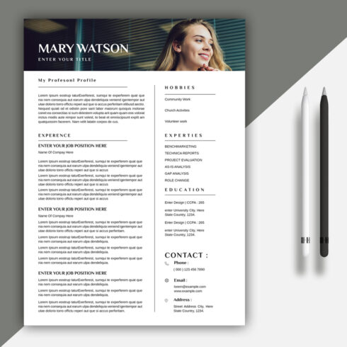 Resume Template cover image.