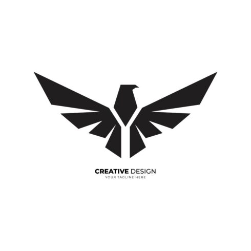 Flying falcon wings branding creative logo concept cover image.