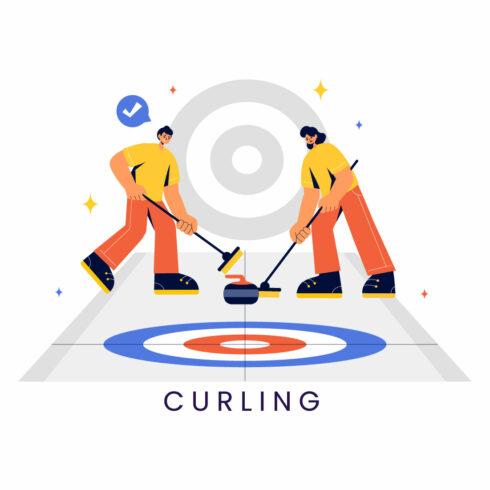 9 Curling Sport Illustration cover image.