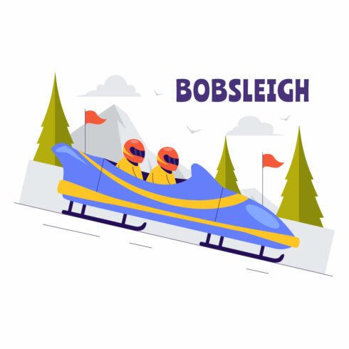 9 Bobsleigh Sport Illustration cover image.