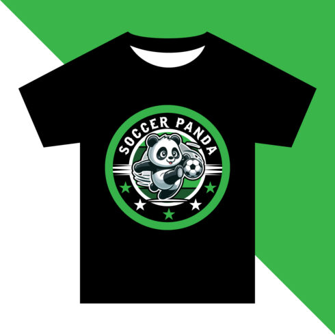 Soccer Panda T-Shirt Design cover image.