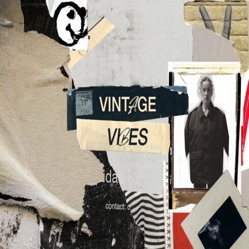 Vintage Vibes Collage Art cover image.