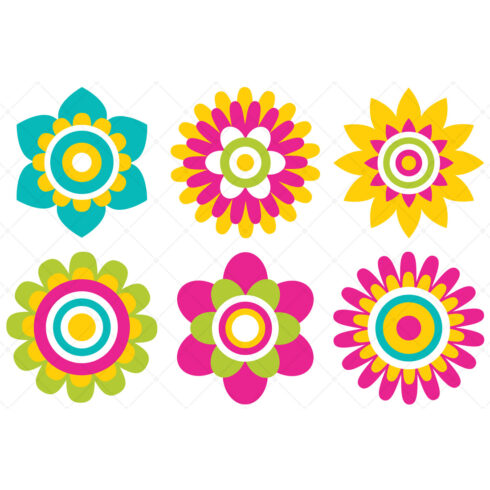 6 Colorful Floral Design Elements cover image.