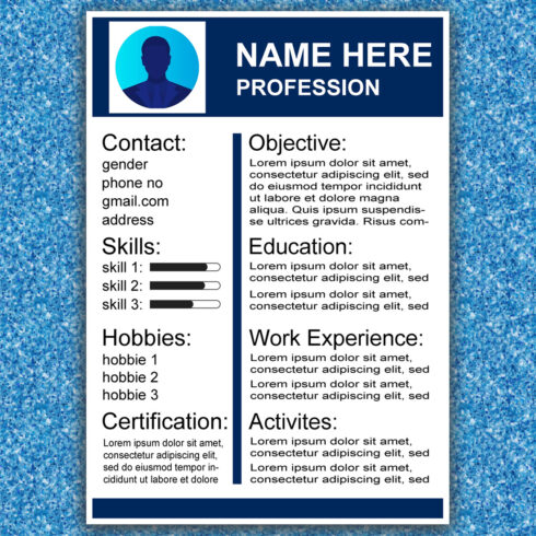 Professional Resume Template - High Resolution, Multiple File Formats cover image.