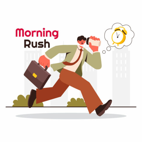 9 Morning Rush Hour Illustration cover image.