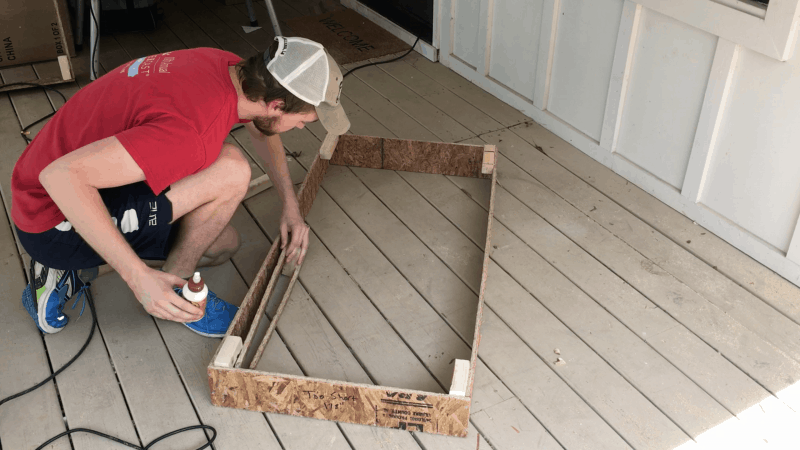 building the internal frame for an acoustic panel