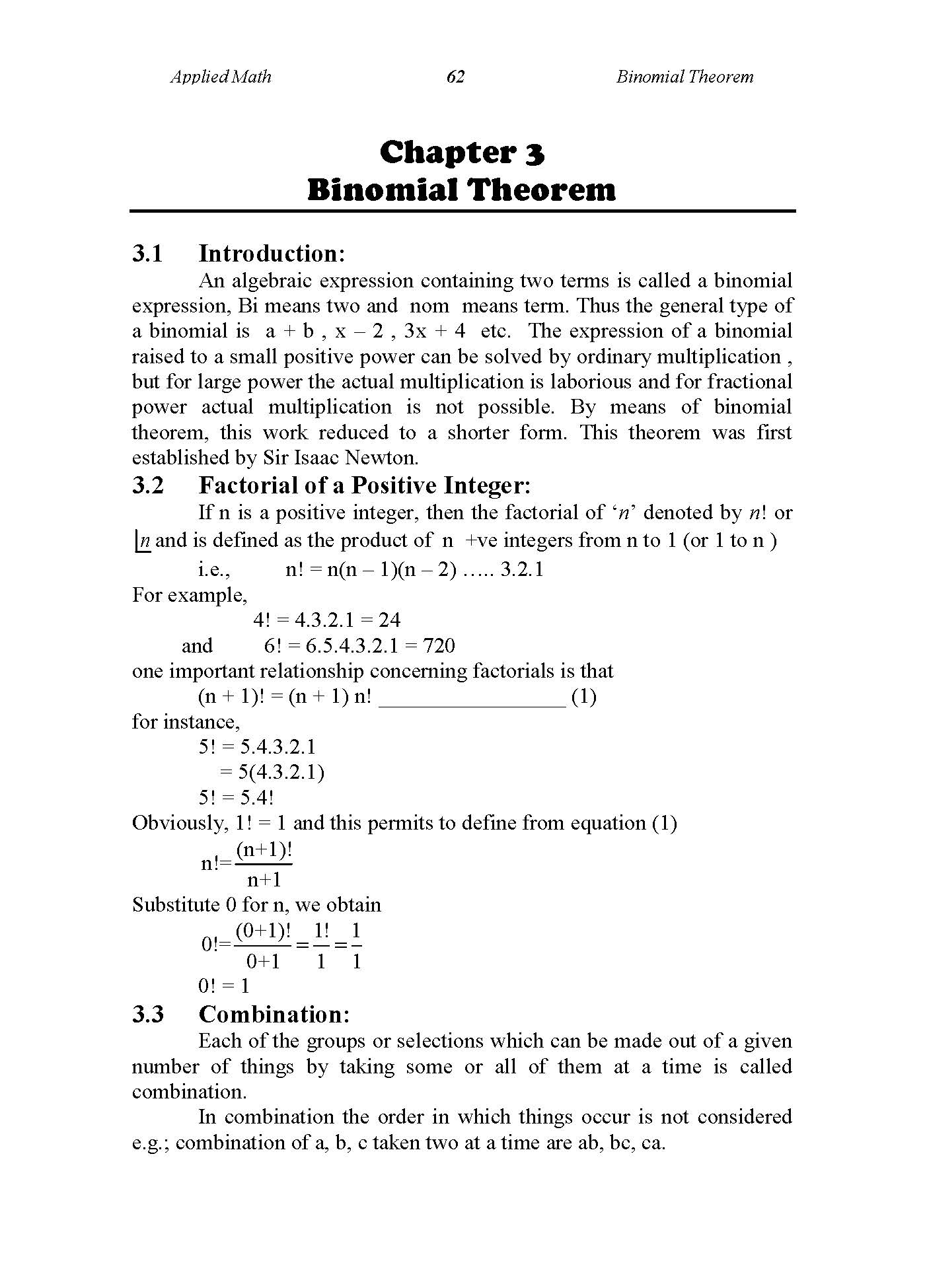 EXERCISE 3.1|MATH-113