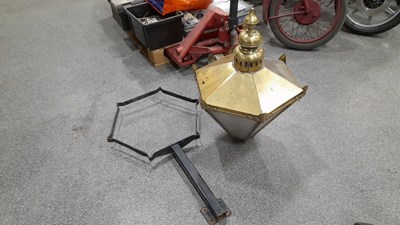 Lot 13 - LARGE BRASS LAMP 32" TALL