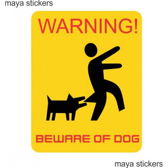 Beware of dog funny sticker decal buy online in india at cheap rate