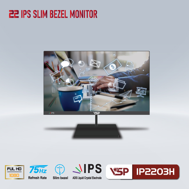 Màn hình VSP IPS Thinking 22 inch tràn viền V/IP2203H