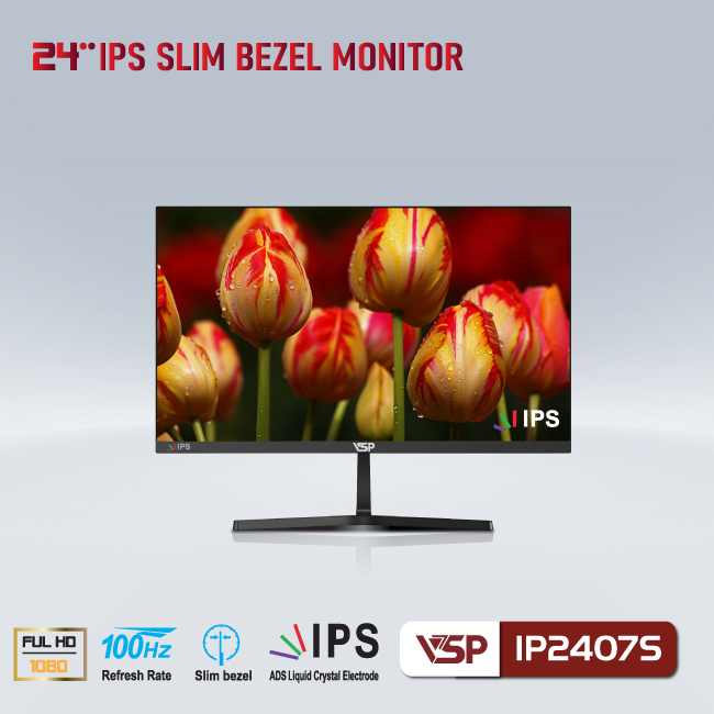 Màn hình VSP IPS 24inch tràn viền IP2407S