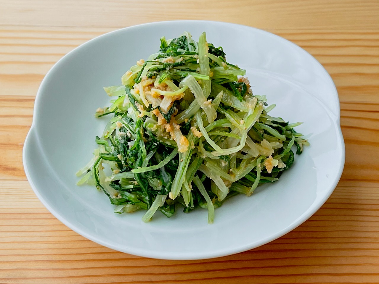 【野菜ひとつ】水菜のごましょうが和え