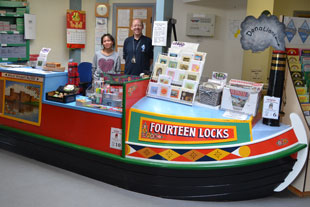 View of the Fourteen Locks Shop Boat