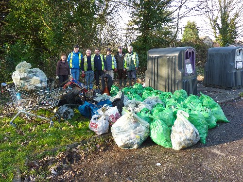 Torfaen Canal Volunteers lots of rubbish collected