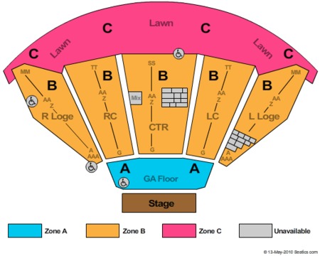 Merriweather Post Pavilion Virtual Seating Chart - Merriweather Post ...