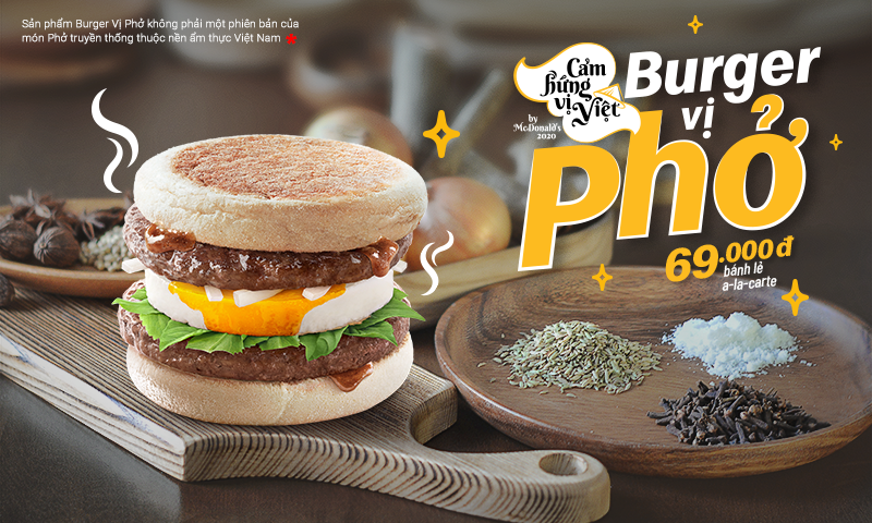 Burger vị Phở - Sự kết hợp độc đáo từ McDonald's - McDonald's™ Vietnam