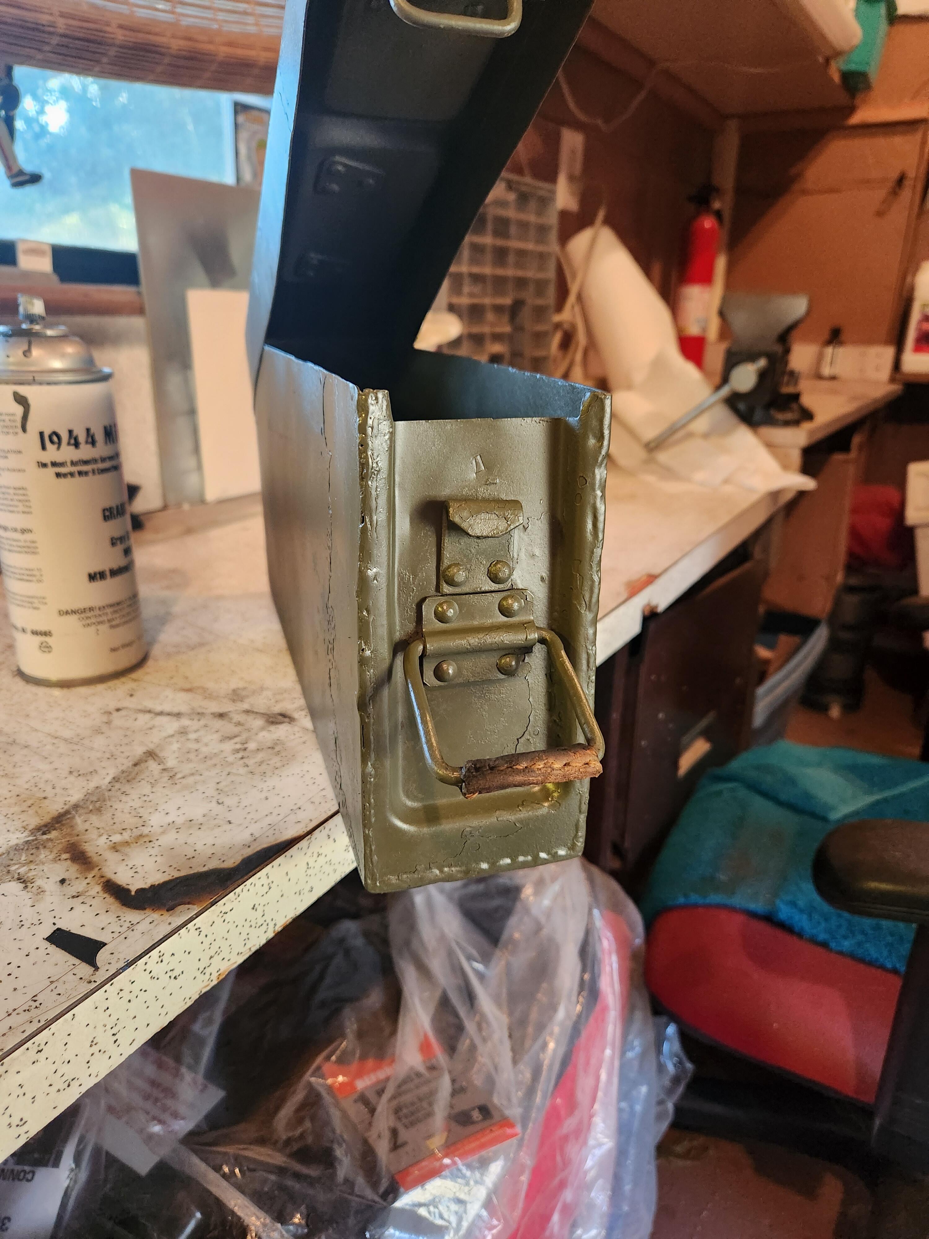 Repairing and restoring a German MG ammo can. - German Uniforms ...