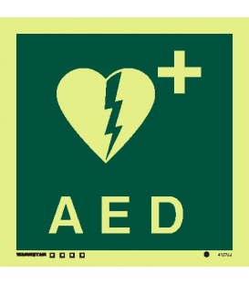 4137 Defibrillator symbol with text