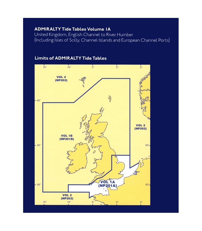 NP201A Admiralty Tide Tables (ATT) Volume 2, Europe (excluding UK