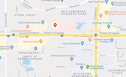 Map to UTHealth Neurosciences in Katy Texas