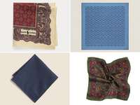 Four wedding pocket squares