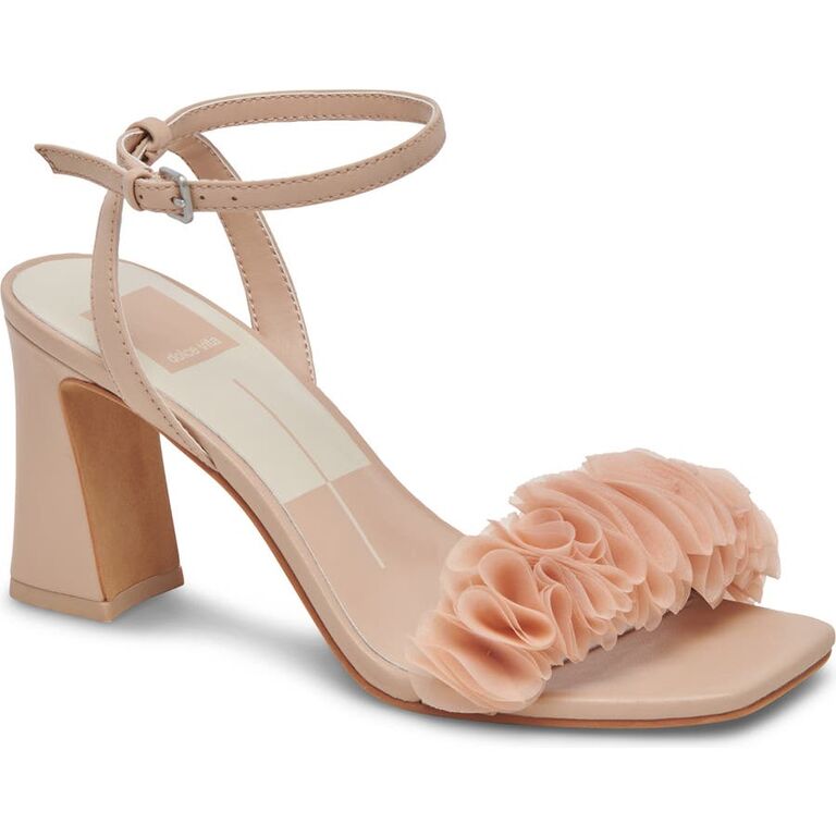 Dolce Vita blush floral strappy wedding sandal