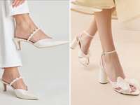 Two pairs of comfortable wedding shoes