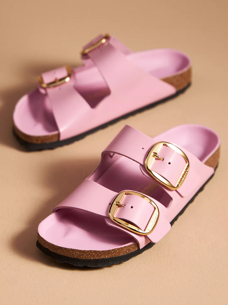 Birkenstock pink wedding sandals