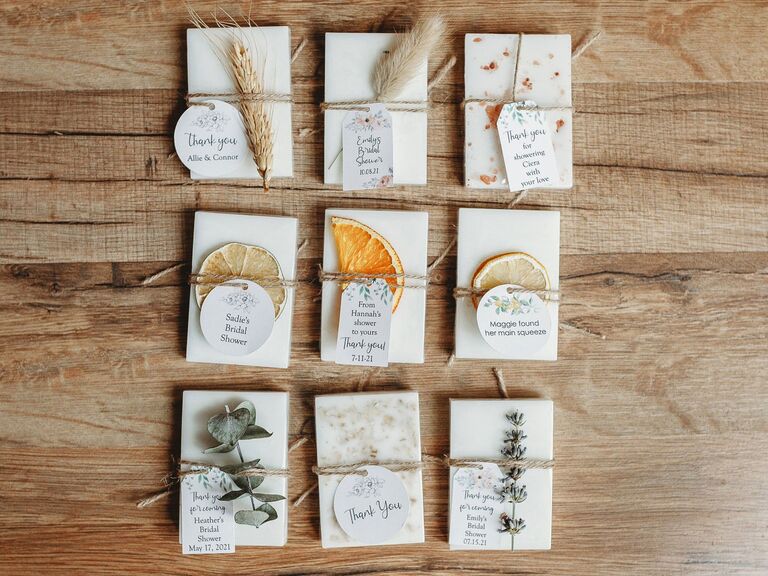 Etsy handmade soap bars for bridal shower favors