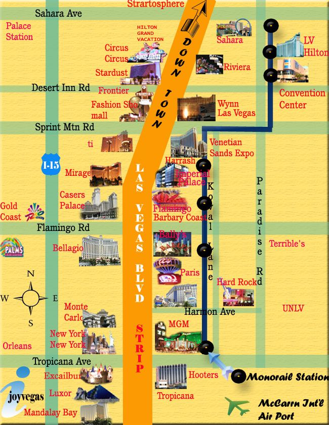 Printable Las Vegas Strip Map