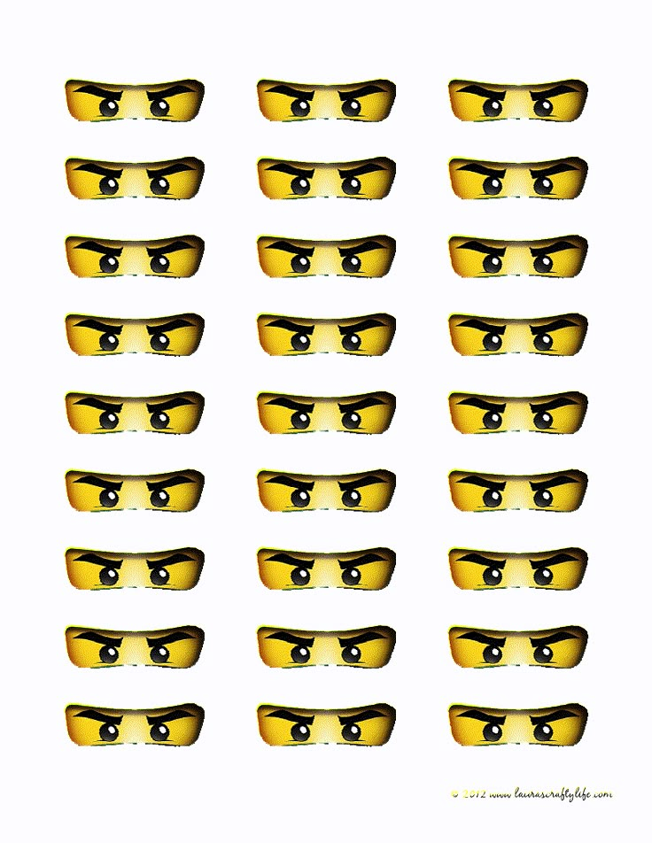 Free Printable Ninjago Eyes - Printable World Holiday