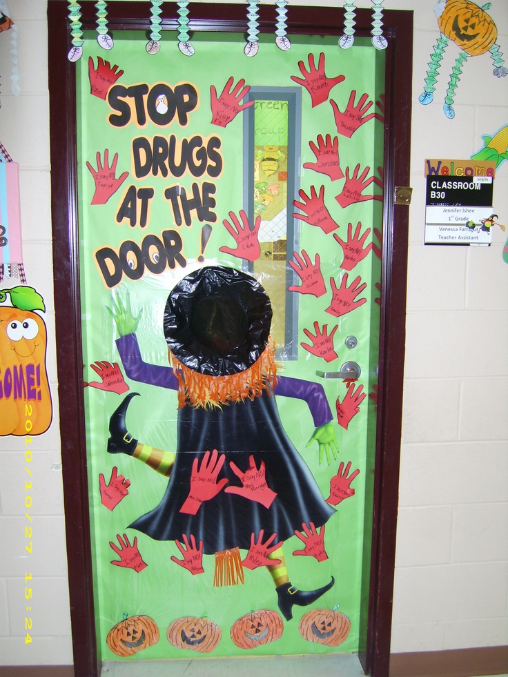 Red Ribbon week door | Classroom Door Decorations | Pinterest