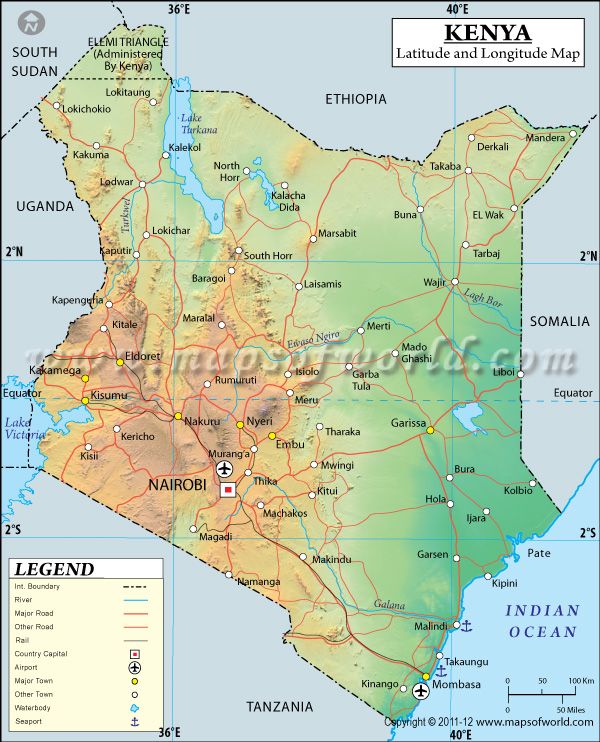 Kenya Latitude and Longitude Map | Profile - Obama, Barack | Pinterest