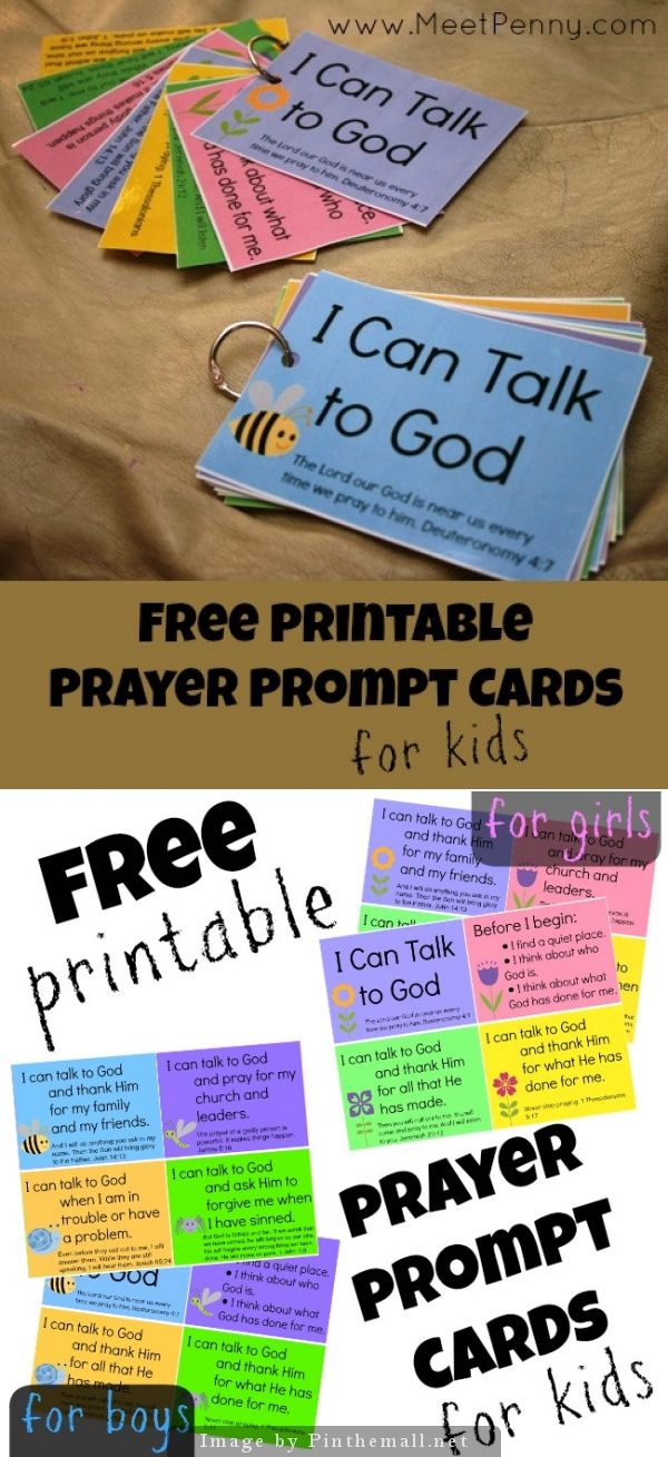 Free Printable Prayer Prompt Cards for Kids (& Linky)