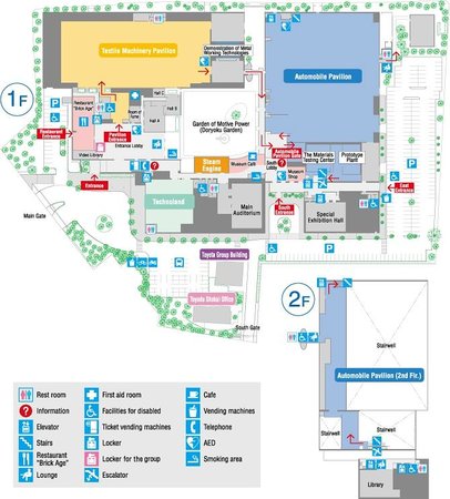 Map of the Toyota Commemorative Museum of Industry and Technology ...