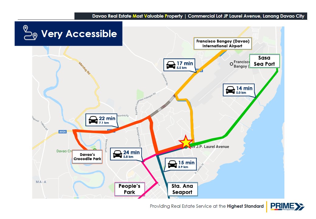 PRIME Commercial Lot for Sale along J.P Laurel Lanang Davao City image.