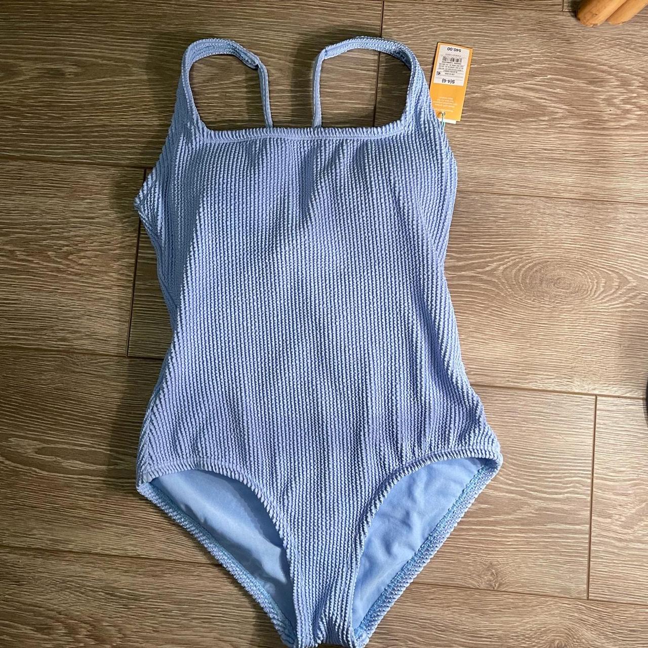 Women’s Blue One Piece Swimsuit (Never Worn) - Depop