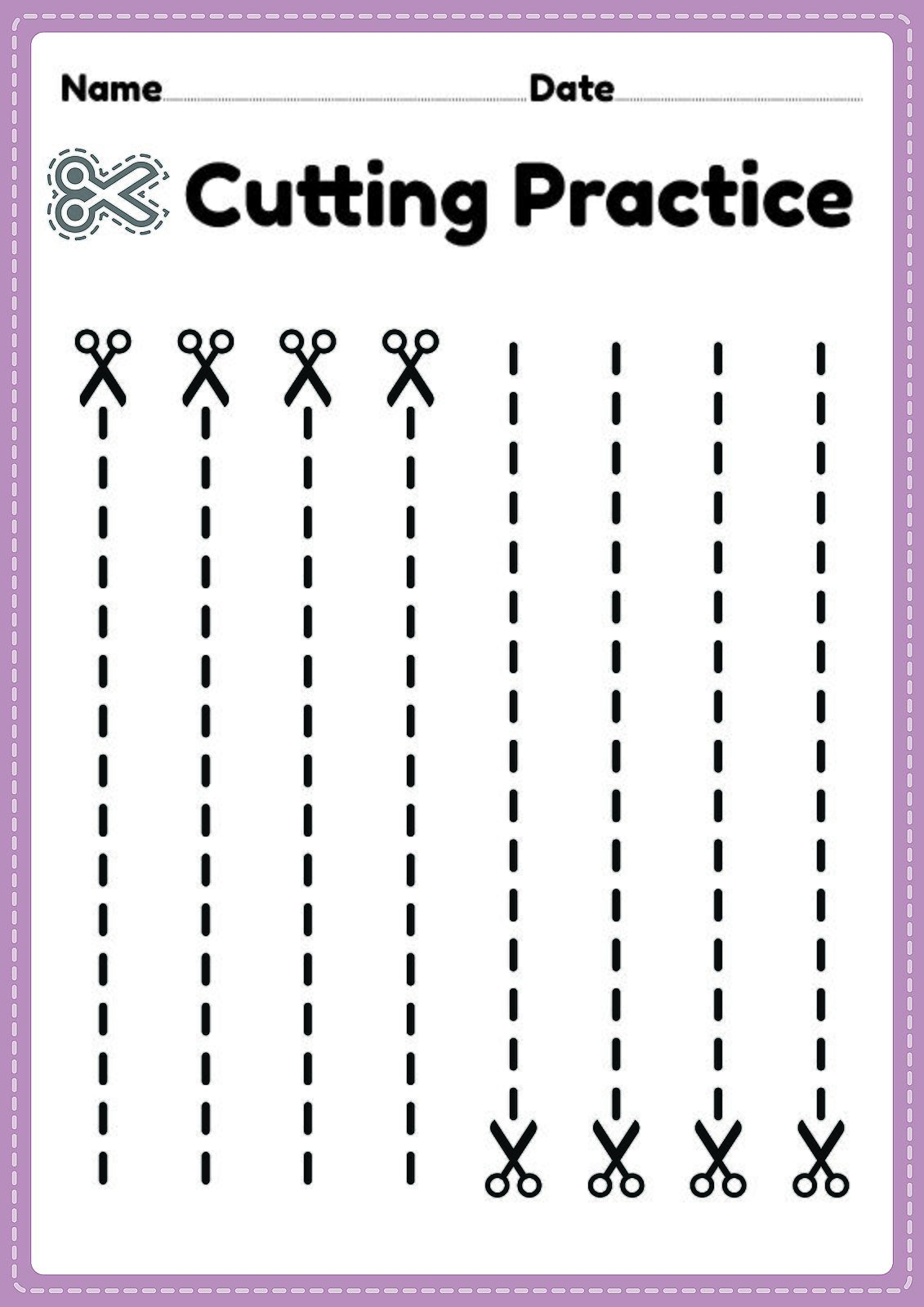 Printable Cutting Practice