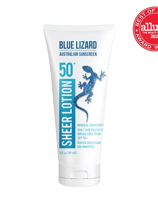 Blue Lizard Sheer Body Lotion SPF50 on white background