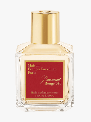 Maison Francis Kurkdjian Baccarat Rouge 540 Body Oil on a light gray background