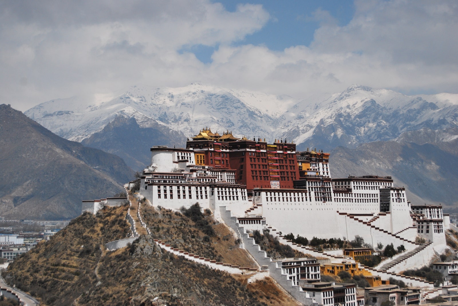 large building on top of a mountain