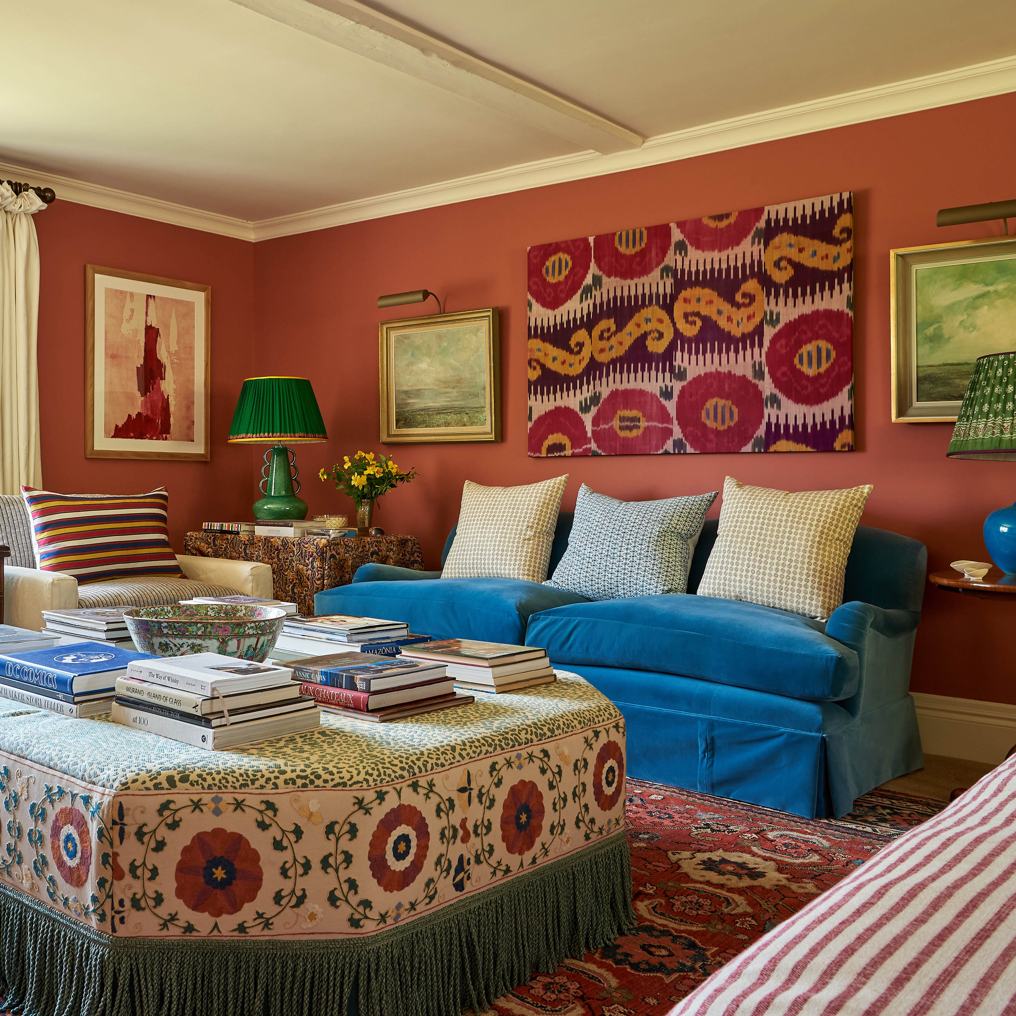 Tour an 18th-Century English Farmhouse With Pattern and Color in Every Room