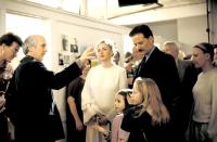 THE SECRET LIVES OF DENTISTS, Director Alan Rudolph, Hope Davis, Campbell Scott on the set, 2003, (c) Manhattan Pictures