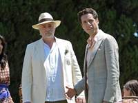 Royal Pains, Campbell Scott (L), Paulo Costanzo (R), 'Game of Phones', Season 5, Ep. #10, 08/21/2013, ©USA