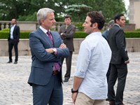 Royal Pains, Campbell Scott (L), Mark Feuerstein (R), 'Hammertime', Season 5, Ep. #8, 08/07/2013, ©USA